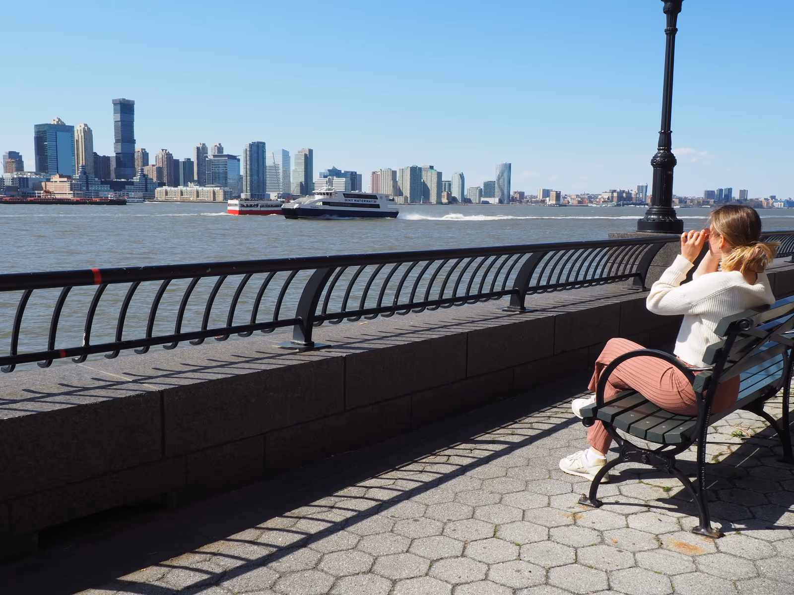 Blick über den Hudson River nach New Jersey